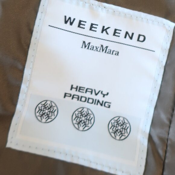 Womens Weekend MaxMara Bronze Heavy Padding Puffer Jacket Coat 8 - Picture 8 of 16